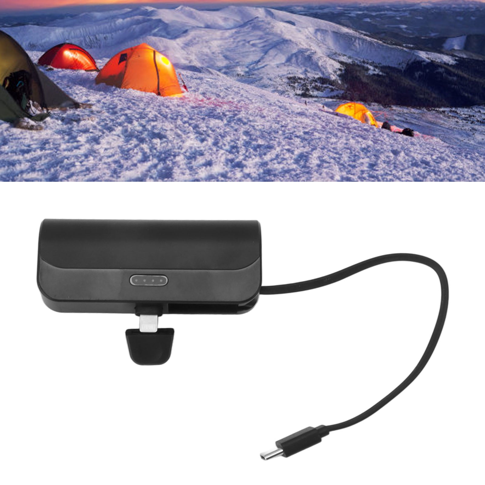 Mini Portable Charger, Charging Power Bank Convenient Plug and Play Built in Smart Chip Type C Cable  for DIY Battery Pack