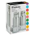 thumbnail image 3 of Trudeau Oil & Vinegar Bottle With Caddy Set, Stainless Steel, 12 1/2 oz, 3 of 5