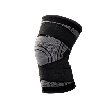 Amdohai 1 Pce Support de Genou Protections Professionnelles Genouillère de Sport Bandage Respirant Noir+gris TG