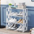 thumbnail image 1 of Kcavykas Clearance Sales Home Storage Organiser Shoe Rack Shoe Rack Storage Organizer with 4 Tiers Metal Shelves for Bedroom Closet Entry Dorm Room, 1 of 8