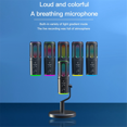 thumbnail image 3 of Professional Gaming Microphone with Stand RGB USB Wired Condenser Mic for PC Laptop Streaming Podcast Karaoke, 3 of 8