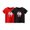 Red, variant on Tauxra Boys Girls Short Sleeve T-Shirts 2 Pack Cotton Blend Crewneck Tops for Kids Summer Printed Tees with Cute Rabbit Strawberry Pattern