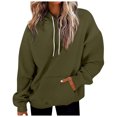 thumbnail image 1 of cfhntfmh Womens Fall Fashion 2024 Drawstring Long Sleeve Hoodie Solid Pullover Tops Oversize Sweatshirt, 1 of 5