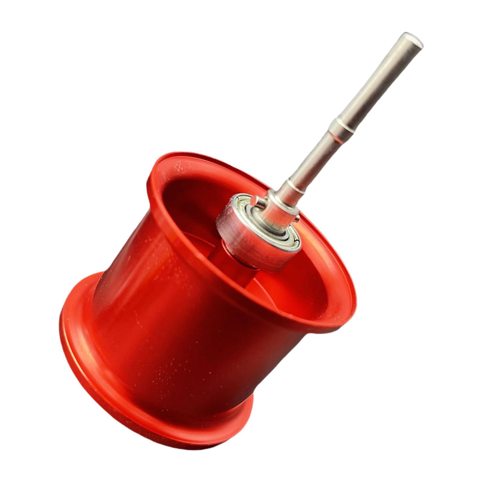 Almencla Fishing Reel Spool Aluminum Lightweight Baitcasting Reel Spool for cc80 CR80 Red