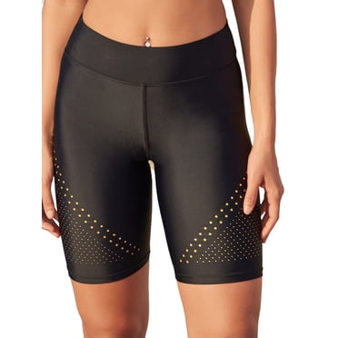 Charmo Bas de Maillot de Bain pour Femmes à Contrôle du Ventre, à Pois, Taille Haute, Shorts de Planche avec Doublure Intégrée