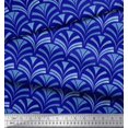 thumbnail image 2 of Soimoi Poly Georgette Fabric Scales Geometric Printed Craft Fabric by the Yard 52 Inch Wide, 2 of 3