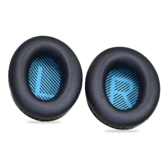 Youkk 1 Pair Headphone Ear Pads Leather Cushion Covers Earphone Accessories Replacing Parts Replacement QuietComfort 35/35II Black, Blue 1Set