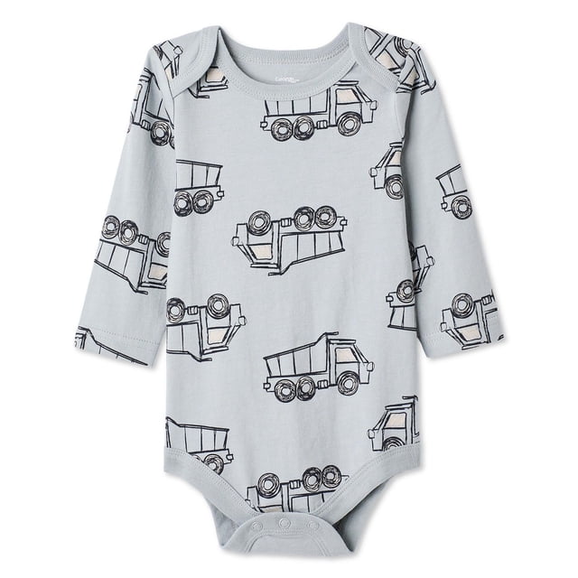 George Baby Boys' Long-Sleeve Printed Bodysuit
