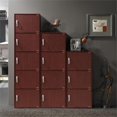 thumbnail image 5 of Hodedah 4 Shelf 4 Door Multi-Purpose Wooden Bookcase in Mahogany Finish, 5 of 5