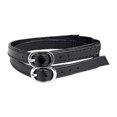 thumbnail image 3 of 2 Pcs Sangle de Chaussure Détachable Réglable Flexible en Cuir Attache Cheville Remplacement Bande Antidérapante pour Femmes Dames, Noir Mat, 3 of 8
