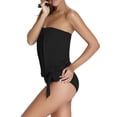 thumbnail image 4 of Women's Black 2pcs Bandeau Tankini Swimsuit, 4 of 4