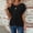 🔥 Black, variant on Sentmoon Cute Summer Tops Blouse Women Crew Neck Short Sleeve Knit Side Loose Solid Color Casual Top Trendy for Everyday Casual Wear Mint Green M