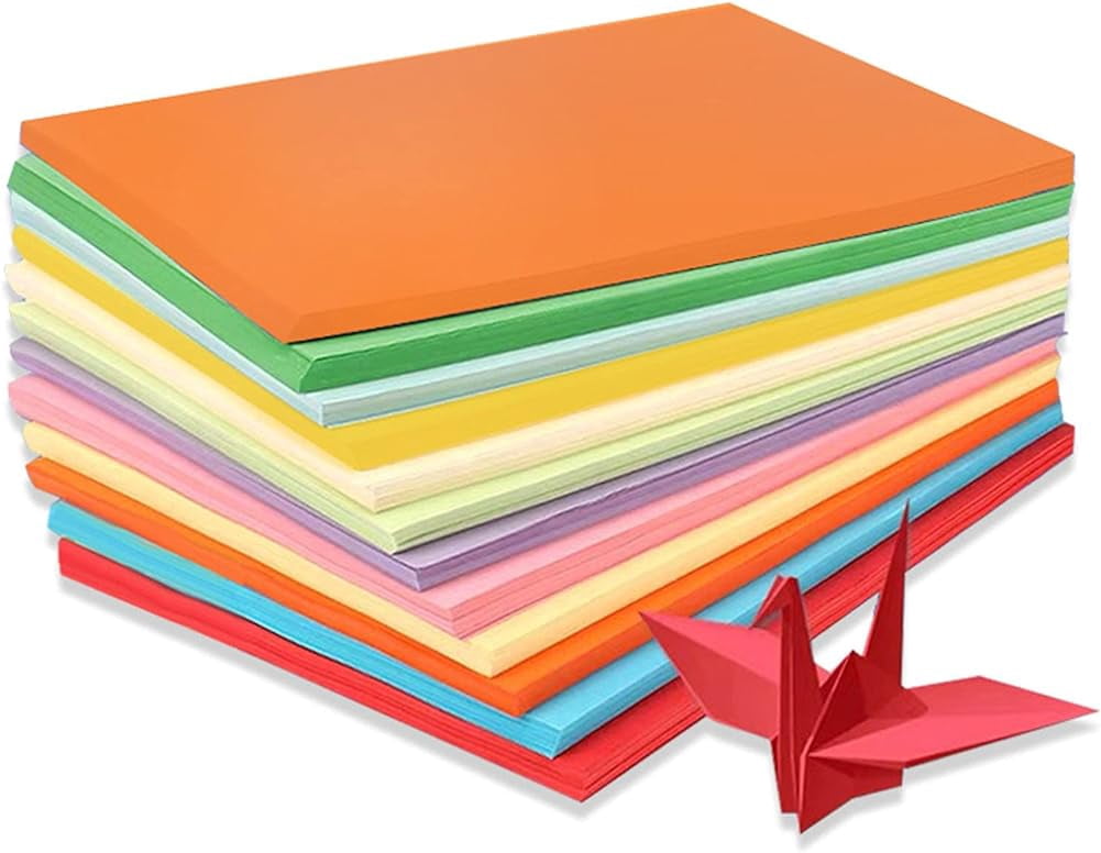 Woeilo Coloured Paper A4 Coloured Paper 100 Sheets Coloured A4 Pack Assorted 70gsm