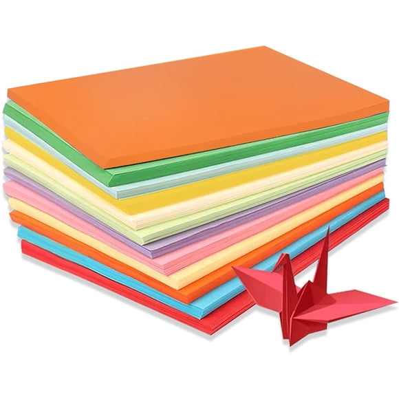 Woeilo Coloured Paper A4 Coloured Paper 100 Sheets Coloured A4 Pack Assorted 70gsm