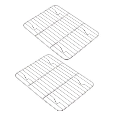 Aspire Grille de Refroidissement, Lot de 2, Grilles de Cuisson en Acier Inoxydable pour Cuisiner, Pâtisser, Rôtir, Griller - 15,3 Pouces x 11,2 Pouces, Lot de 2