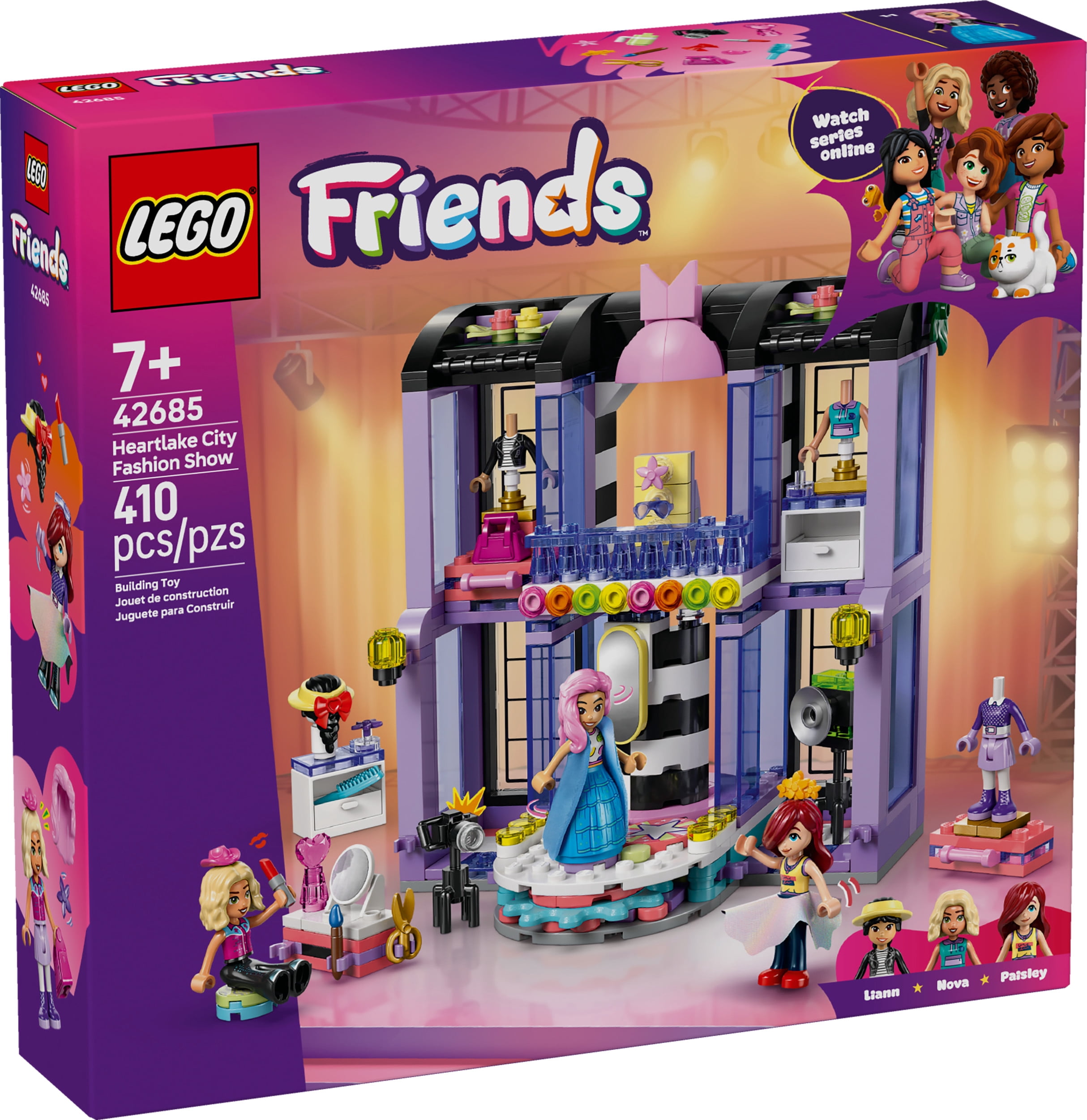 LEGO Friends Heartlake City Fashion Show Building Toy for Girls & Boys - Pretend Play Set for Kids, Ages 7+ - W/Paisley, Liann & Nova Minidolls & Accessories - Gift Idea for Birthdays - 42685