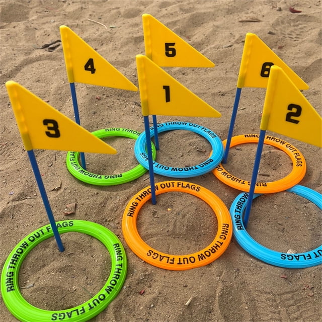 Outdoor Ring Toss Game for Kids, Beach & Backyard Activity Set, Parent-Child Interaction Toys, Motor Skills Development, Portable Throwing Game for Camping