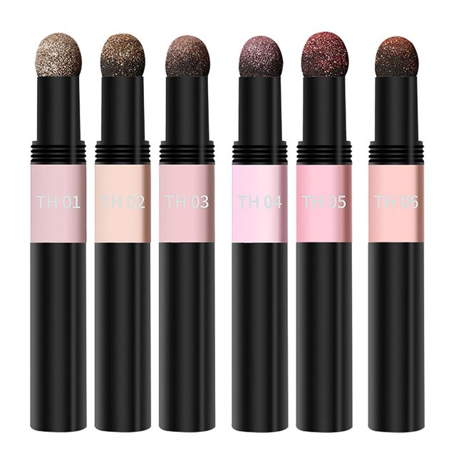 6pcs Manicure Cushion Magic Pen Long Lasting Solid Gold Magic Mirror Powder Mirror Powder Magic Air Cushion Pen with 6 Colors for Home Nail Lovers Beginners