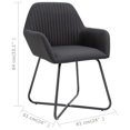 thumbnail image 3 of vidaXL Dining Chairs 4 pcs Black Fabric, 3 of 4