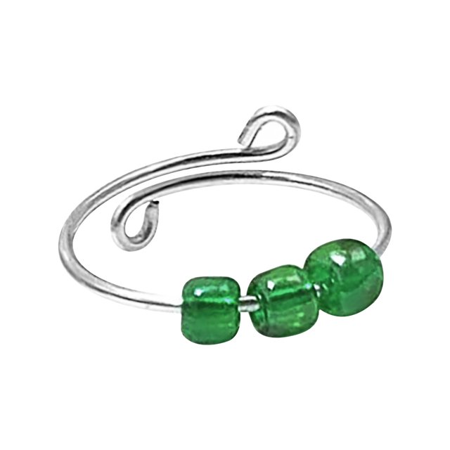 RKSTN Bagues pour Femmes, Bobine Unique, Perles Rotatives, Perles Anti-Anxiété, Adaptées pour Mariage