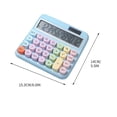 thumbnail image 3 of Cute Mechanical Calculator, Solar & Battery-Powered Office Calculator, 12-Digit Display, Retro Typewriter Style, Ideal for School & Office Use, Durable for Daily Calculations, 3 of 3
