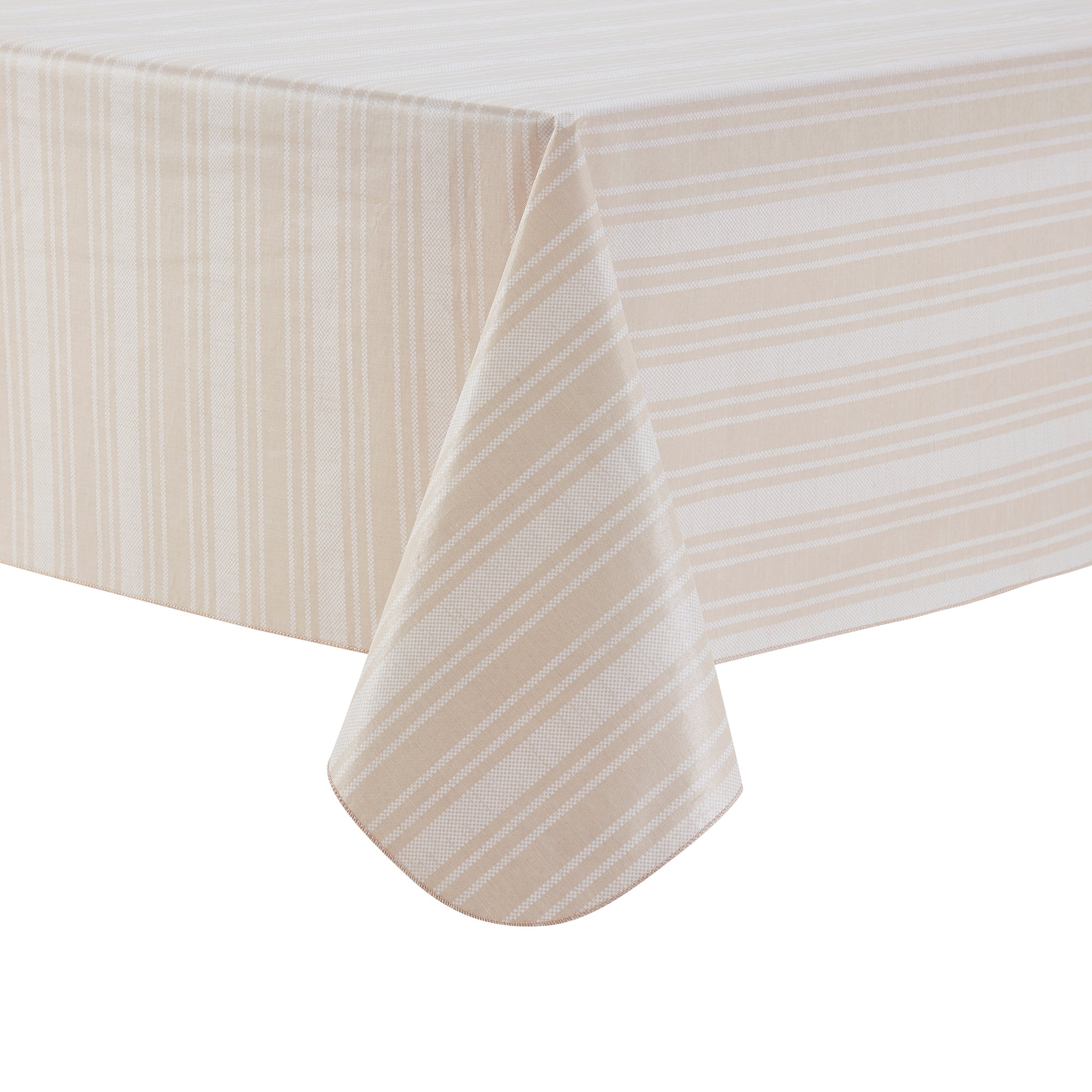 Nappe en CAV/E 152 cm x 259 cm Mainstays, Rayures havane Beige