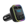 thumbnail image 2 of Bluetooth 5.0FM Transmitter for Car, Bluetooth Car Adapter with Type-C PD(30W) Car Charger and QC3.0 USB Port, Wireless FM Radio Transmitter, Support MP3 Player, Handsfree Calling, LED Backlit, 2 of 9