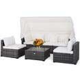 thumbnail image 2 of Costway 6-Piece Outdoor Patio Furniture Set Retractable Canopy Conversation Set, 2 of 10