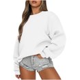 thumbnail image 2 of 2023 Chandail à Capuchon Surdimensionné pour Femmes Mode Décontractée Manches Longues Col Rond Chandail Ample pour Dames Hauts Blouse Costumes d'Halloween/Noël Rabais de 50 % Liquidation, 2 of 6