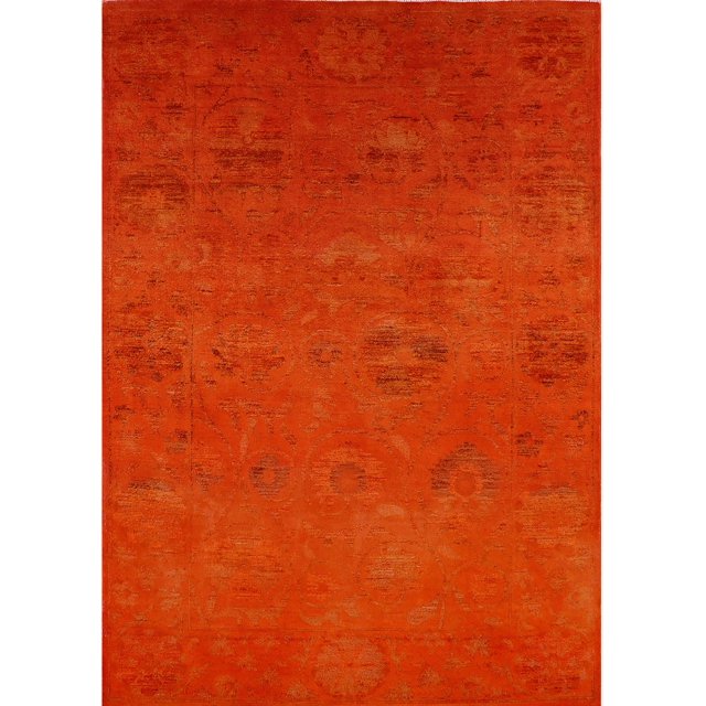Ahgly Company Tapis d'Intérieur Rectangle Mid-Century Moderne Rouge Zone Orientale, 2' x 5'