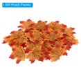 thumbnail image 3 of Unique Bargains Artificial Leaves Fall Maple Autumn Fake Leaf Decoration, Orange 300 Pack, 3 of 5