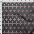thumbnail image 4 of oneOone Cotton Poplin Gray Fabric Geometric Fair Isle Pattern Sewing Material Print Fabric By The Yard 56 Inch Wide, 4 of 4