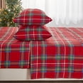 thumbnail image 3 of Gogreen Ensemble de Draps 3 Pcs à Poches Profondes pour Lit Simple s'Adapte à 14 Pouces, Microfibre Respirante Ultra Douce Ensemble de Draps Format Simple, Style Hôtel de Luxe Déco Maison Ensemble de Draps pour Lit Simple, Cadeau pour Femmes, Hommes - Carreaux Rouges, 3 of 7