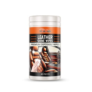 Vwrxbz Car Leather Cleaning Wipes, Oil Film Remover Stain Cleaner for Seats, Shiny Maintenance