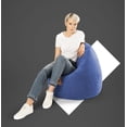 thumbnail image 4 of Fauteuil poire Gouchee Home Easy bleu royal – Tissu microfibre polyester doux avec rembourrage en billes de polystyrène, adapté aux adultes et aux adolescents, siège portable pour salon ou dortoir, 4 of 8