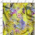 thumbnail image 2 of Soimoi Yellow Rayon Crepe Fabric Leopard Animal Skin Print Fabric by the Yard 46 Inch Wide, 2 of 6