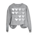 thumbnail image 5 of Yuyuzo Chandails en Molleton pour Femmes Décontractés Saint-Valentin Manches Longues Col Rond Ample Ajusté Mince Chandail Tops, 5 of 5
