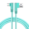 thumbnail image 4 of pitrice Câble de Recharge Rapide à Double Coude, Cordon de Données de Remplacement pour Téléphone Mobile Android, Interface Micro USB, Vert, 1 m, 4 of 7