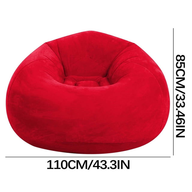 Inflatable Lazy Football Sofa with Entertainment Stool for Home Lounge Comfortable Portable Blow Up Couch Indoor Outdoor Relaxation