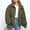 C-Army Green, variant on 2025 Women's Solid Color Casual Womens Full Zip Warm Cotton Padded Jacket Hunker Down Jacket Long Slim Fit Cotton Hood Women Padded
