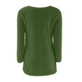 thumbnail image 4 of WZXFASHION Womens Casual Solid Long Sleeve Jumper Sweaters Blouse Spring Savings Clearance wool pullover sweater, 4 of 5