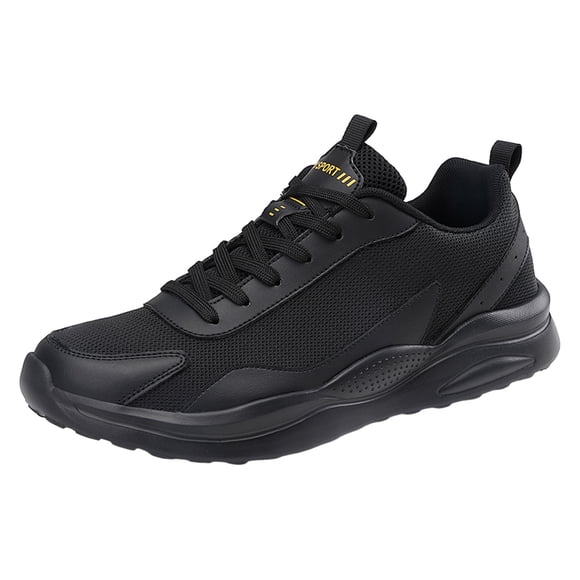 HBFAGFB Shoes for Men Breathable Comfortable Non Slip Casual Shoes Mens Sneakers Daily Wear Black Size 43