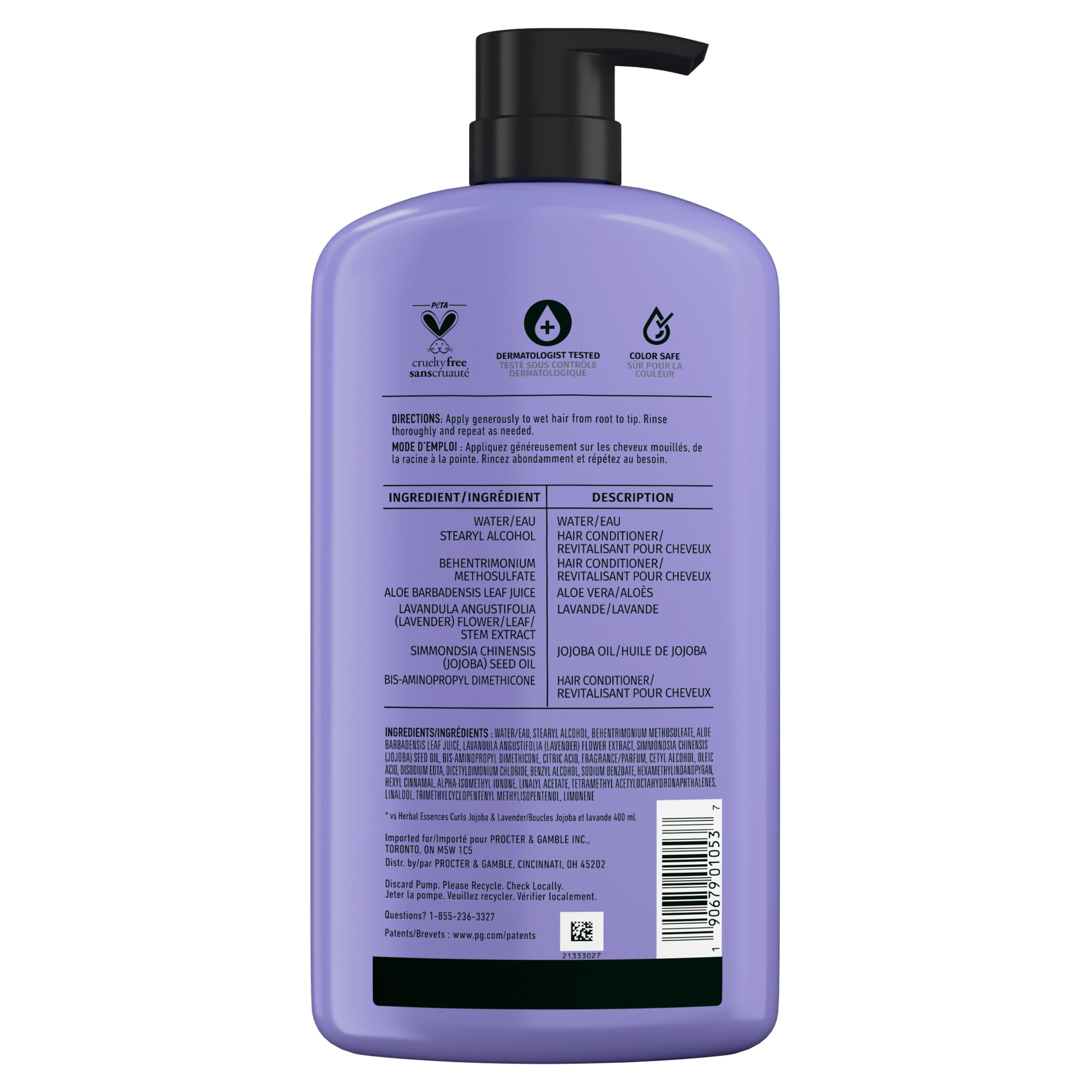 HERBAL ESSENCES Boucles JOJOBA et Lavande Revitalisant