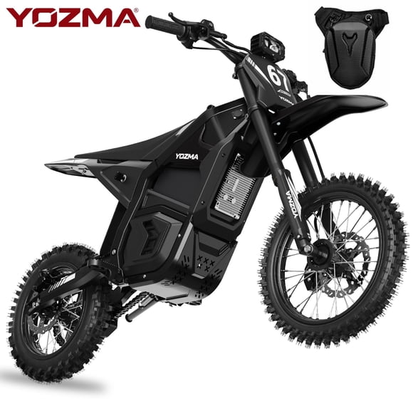 Yozma IN10 Moto Tout-Terrain Électrique 2600W pour Adultes, Moto Électrique Tout-Terrain 40 MPH avec Batterie 48V 23.4Ah, Freins Hydrauliques Complets et Suspensions E-Moto, Noir