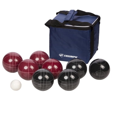 Ensemble de pétanques, résine 100 mm Rouge / Bleu de TRIUMPH