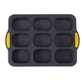 thumbnail image 1 of Leutsin 9 Oval Baguette Mold French DIY Small Bread Bakeware Mold Non-stick Baking Tools, 1 of 1