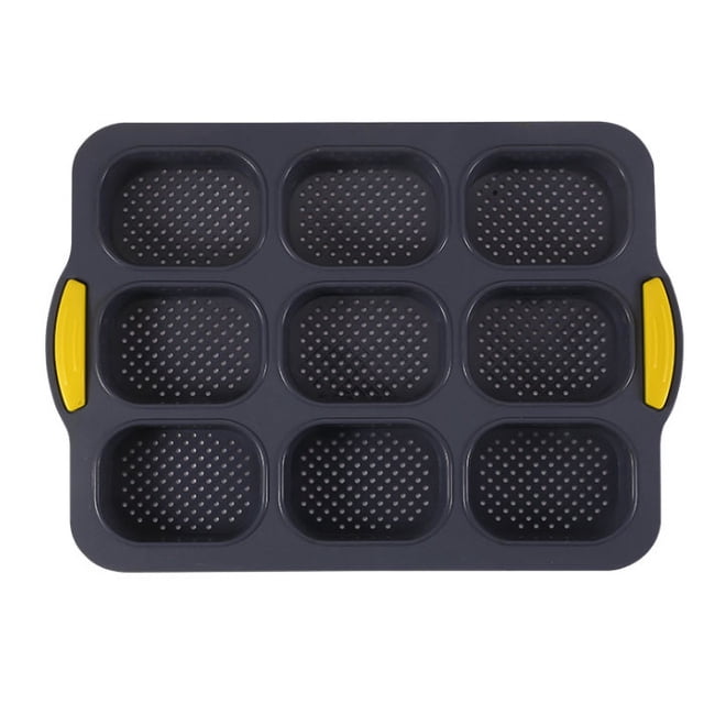 Leutsin 9 Oval Baguette Mold French DIY Small Bread Bakeware Mold Non-stick Baking Tools