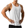 thumbnail image 1 of Timegard Mens Shirts Round Neck Sleeveless Breathable Workout Running Tee Shirts Casual Slim Tank Top, 1 of 4
