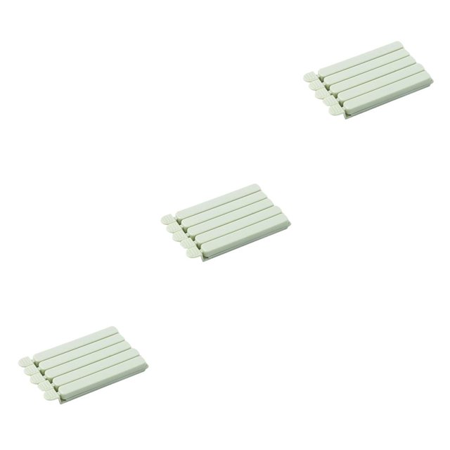 serony 5Pcs Kitchen Storage Food Snack Seal Sealing Bag Plastic Clip Clamp Tool green S 3Set