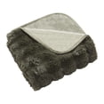 thumbnail image 4 of Holiday Time Green Bubble Faux Fur Throw, 4 of 4